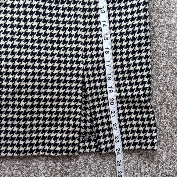 Vintage Elliott Lauren Black White Houndstooth Pencil Skirt Wool Blend Formal - Picture 7 of 7
